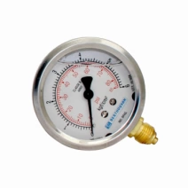 Manômetro glicerina 06 Kg F/ 85 PSI caixa cromada 100.286