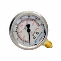 Manômetro glicerina 40 Kg F/ 600 PSI caixa cromada 100.307